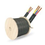 Three core flat copper submersible cable roll